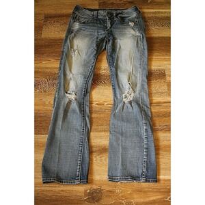 American Eagle Kick Boot Stretch Blue Jeans Women's Size 4 24x30